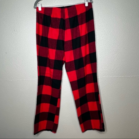 Old Navy Womens Size L Black White Buffalo Plaid Sleep Pants Drawstring Closure - Picture 1 of 7